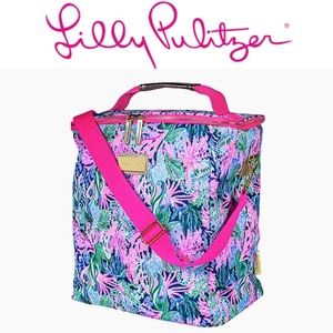 Lilly Pulitzer Insulated Wine Carrier Soft Cooler Adjustable/Removable Strap